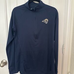 Rams Combine Under Amour Authentic Navy Pullover